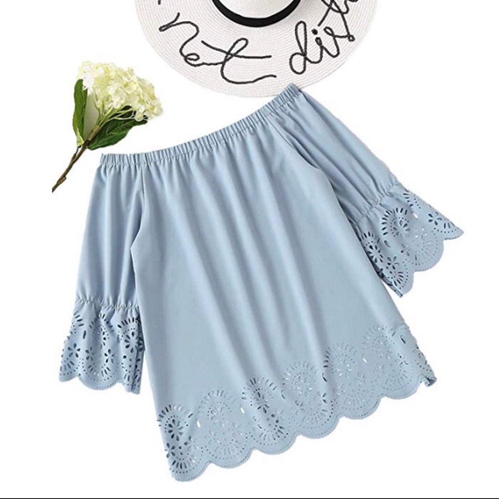 Baby blue top